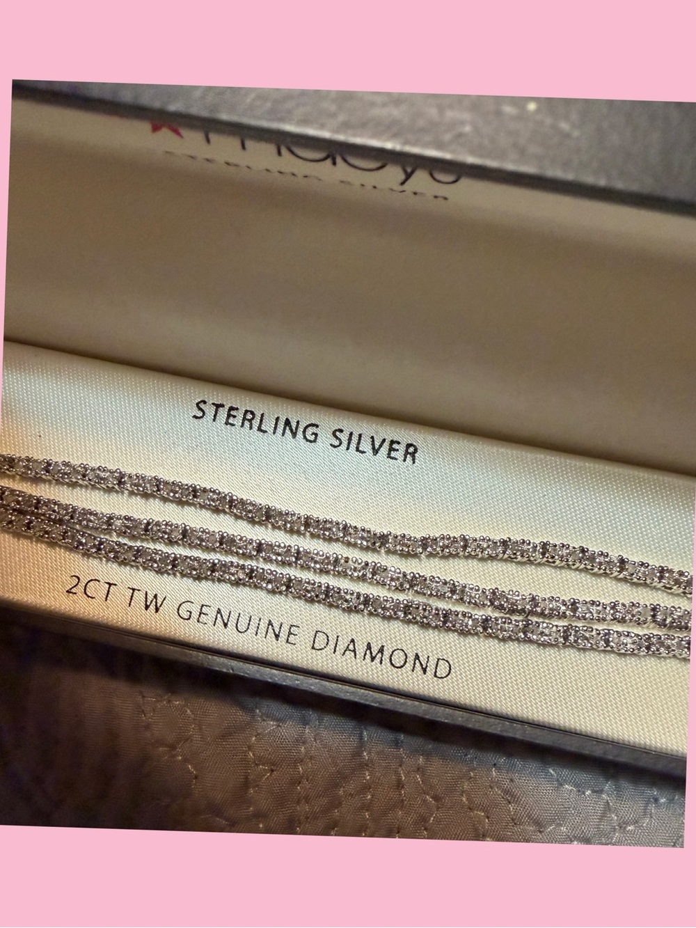 Macy's Sterling Silver Diamond Tennis Necklace - Silver
